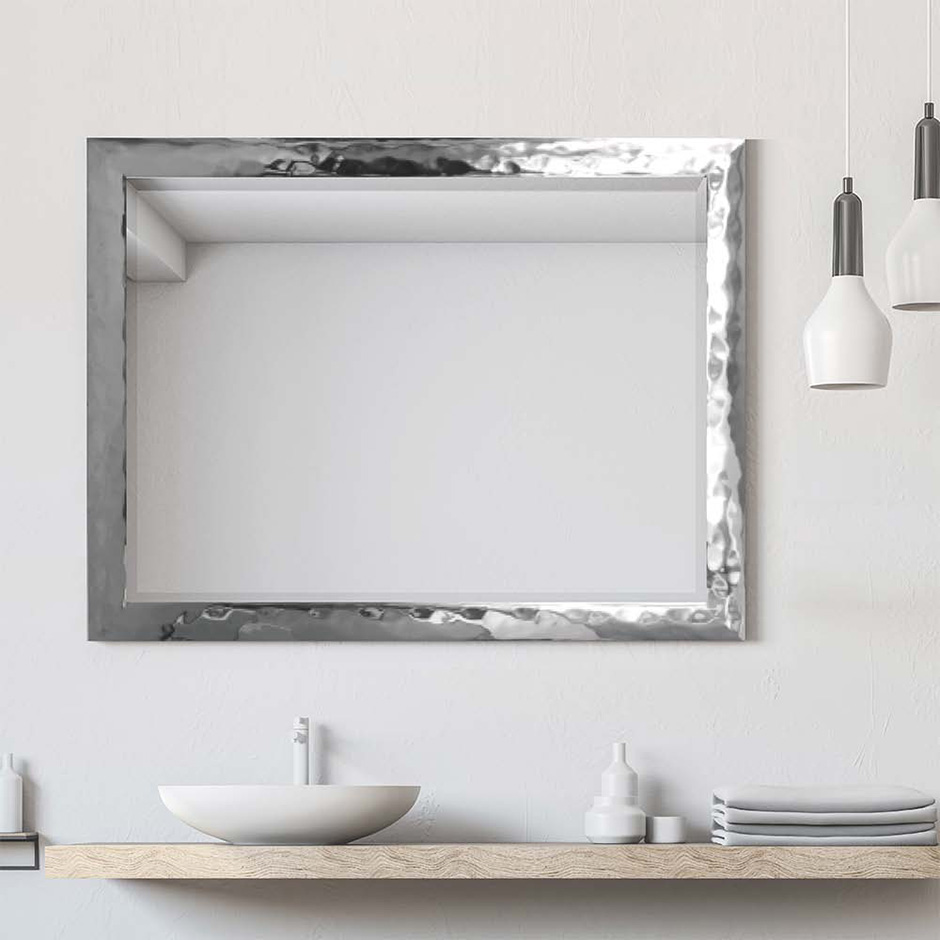 Silver Hammered Mirror